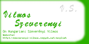 vilmos szeverenyi business card
