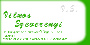 vilmos szeverenyi business card